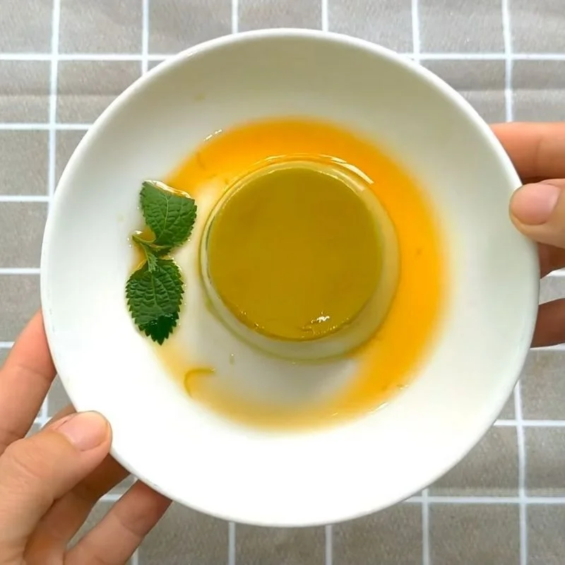 Step 5 Final Product Green Tea Flan with Agar Powder