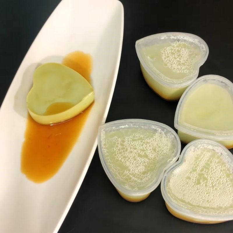 Step 5 Final product Green tea flan