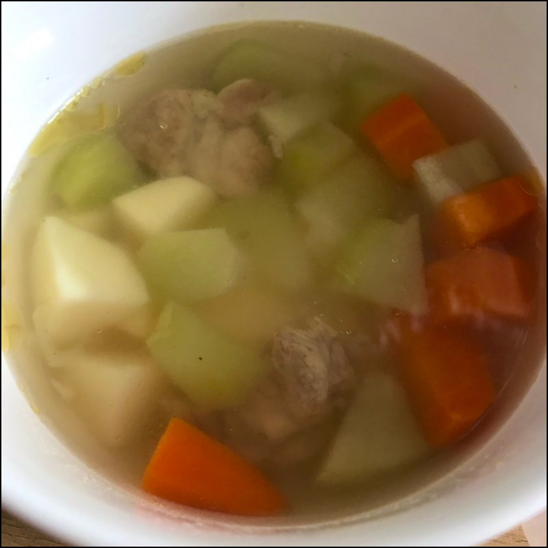 Step 3 Final Product Vegetable soup with bones