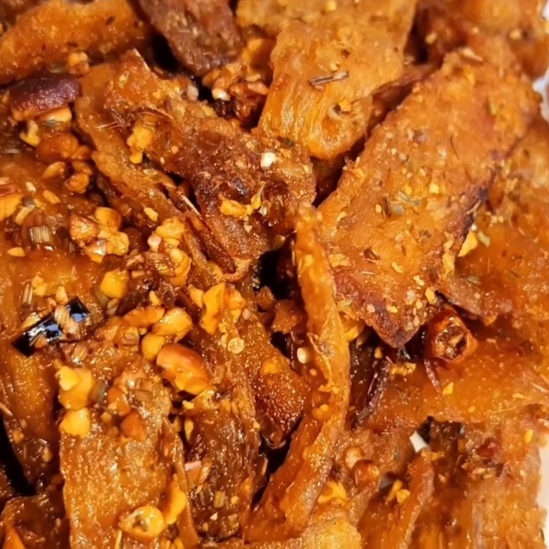 Step 5 Final Product Vegan dried beef from spare ribs