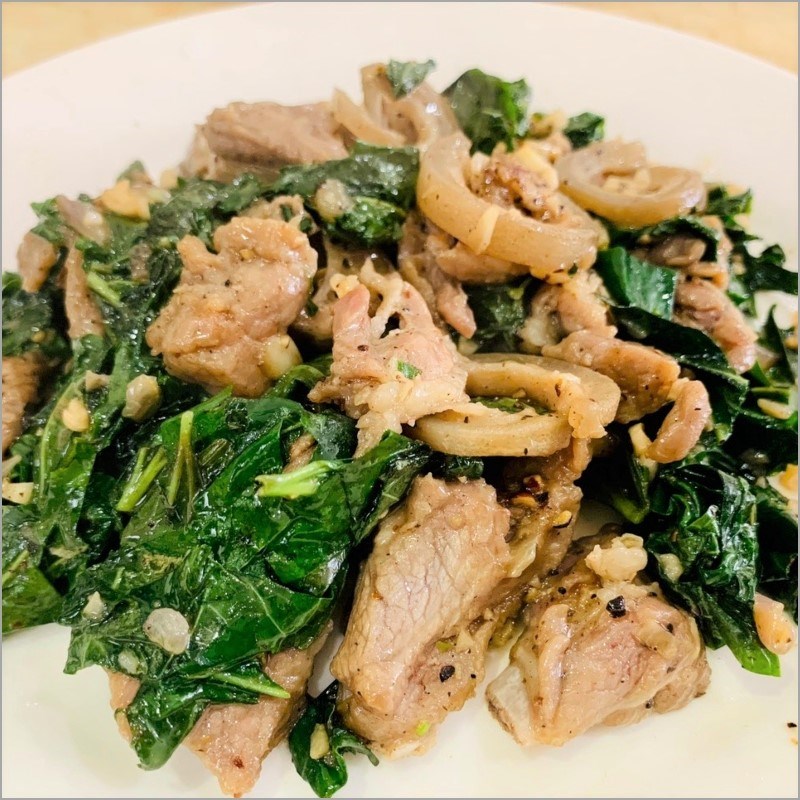 Step 4 Final Product Stir-fried goat meat with betel leaves (Recipe shared by users)