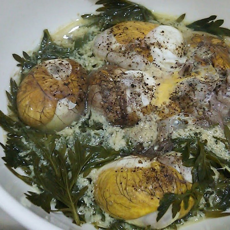 Step 3 Final Product Steamed duck eggs with beer