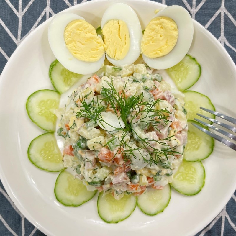 Step 4 Final product Traditional Russian Salad