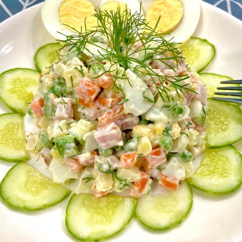 Step 4 Traditional Russian Salad Finished Product