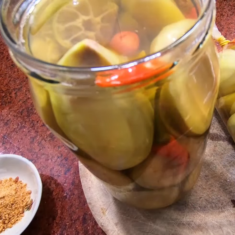 Step 4 Final Product Mango pickled in fish sauce with fresh chili