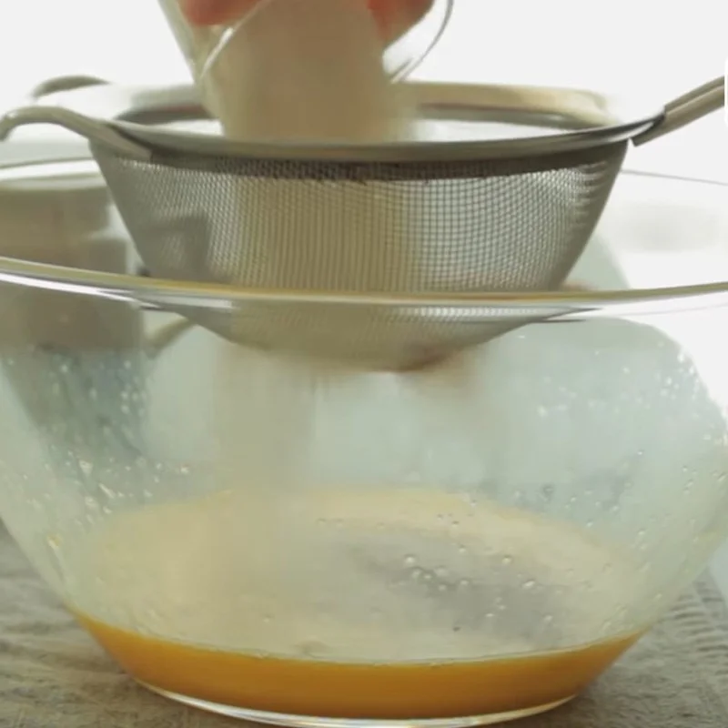 Step 1 Mixing the batter for Invisible Apple Pie