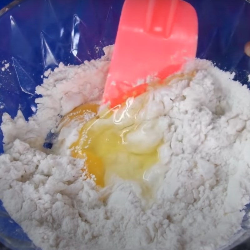 Step 2 Mixing dough for Fried Cheese-Stuffed Shrimp