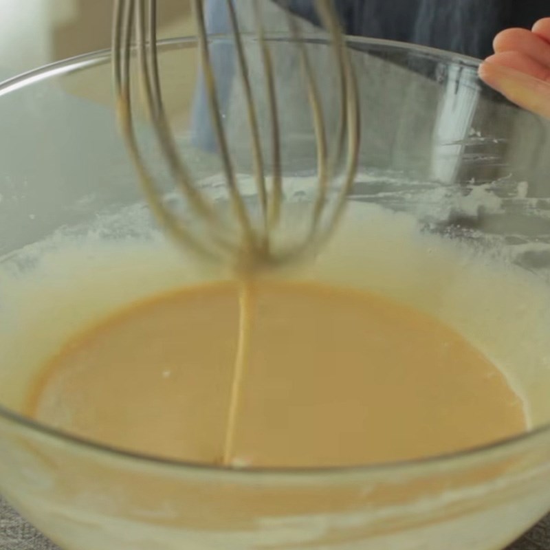 Step 1 Mixing the batter for Invisible Apple Pie