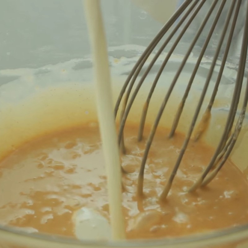 Step 1 Mixing the batter for Invisible Apple Pie