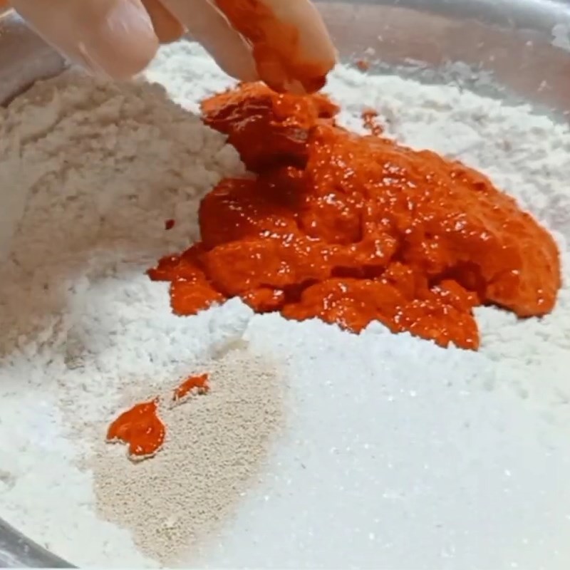 Step 1 Mixing the Dough Gac Steamed Buns