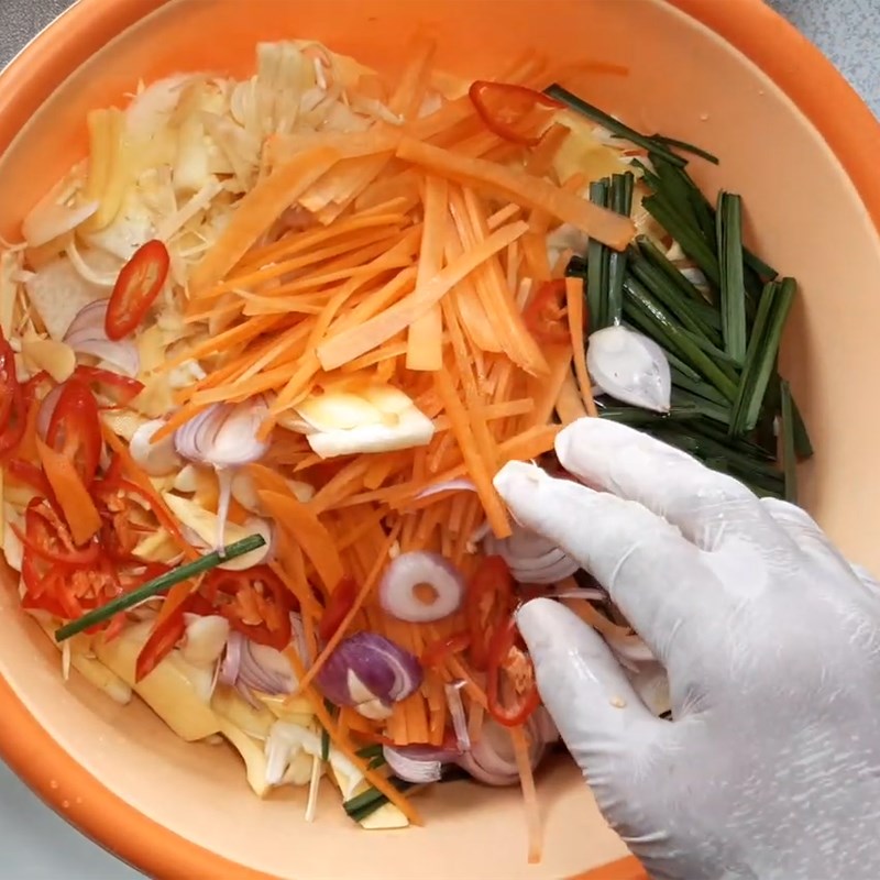 Step 3 Mix the ingredients Pickled young jackfruit