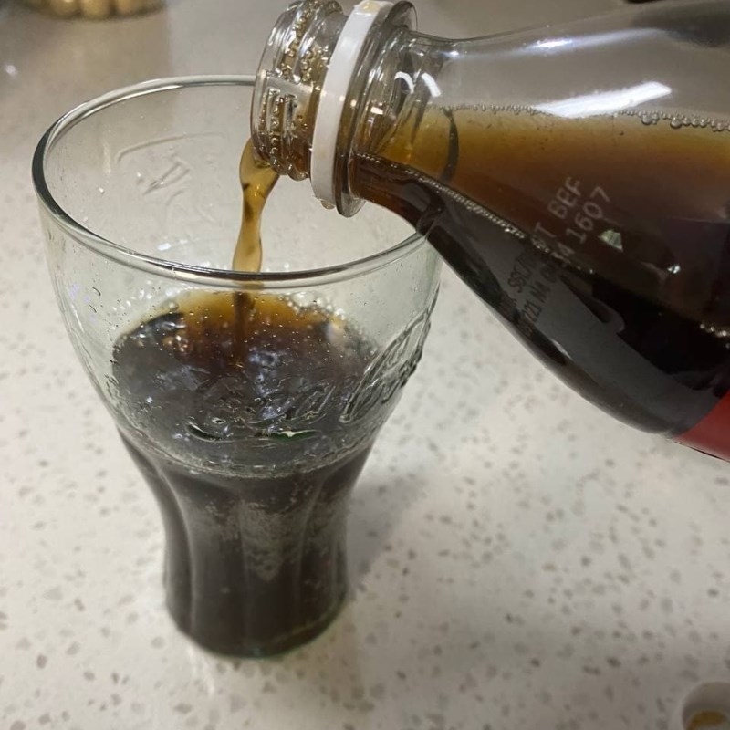 Step 1 Mix Milo with Coca Cola Milo mixed with Coca Cola