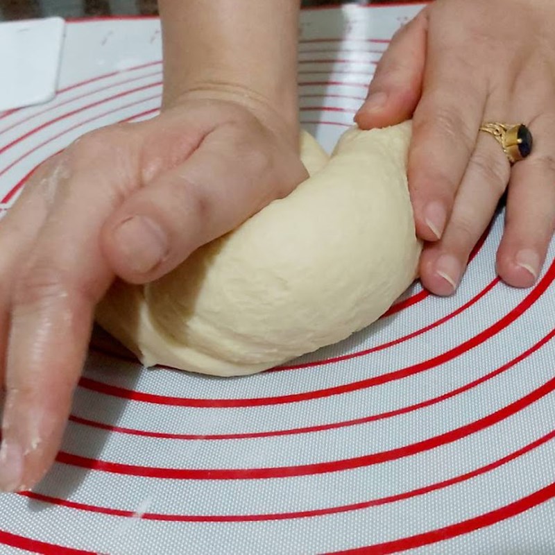 Step 4 Mix and knead the dough for Custard bread