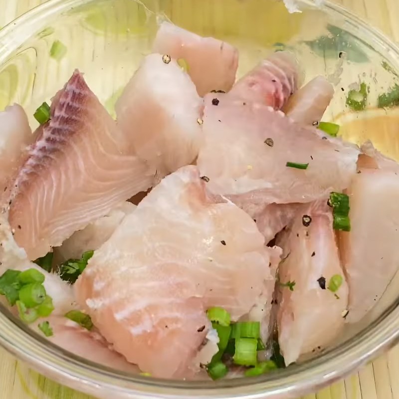 Step 3 Marinate the fish Fish cake