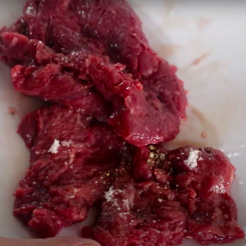 Step 2 Marinate the Beef Green Pepper Beef