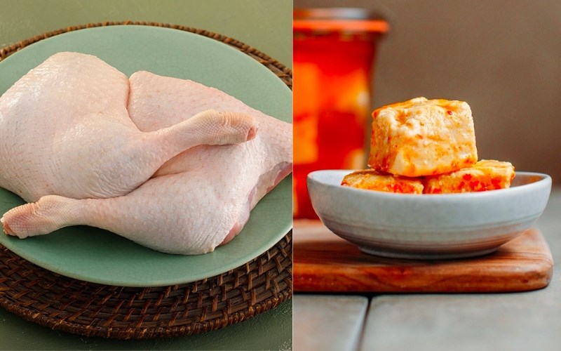 Ingredients for the dish on how to make fragrant roasted duck
