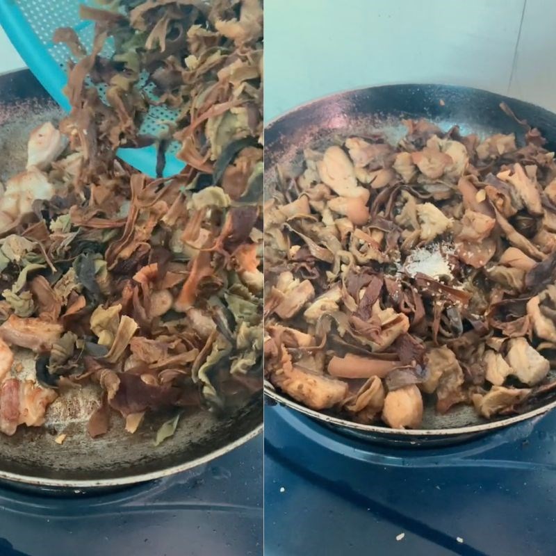 Step 3 Stir-frying dried Nuc Nac flowers How to process dried Nuc Nac flowers