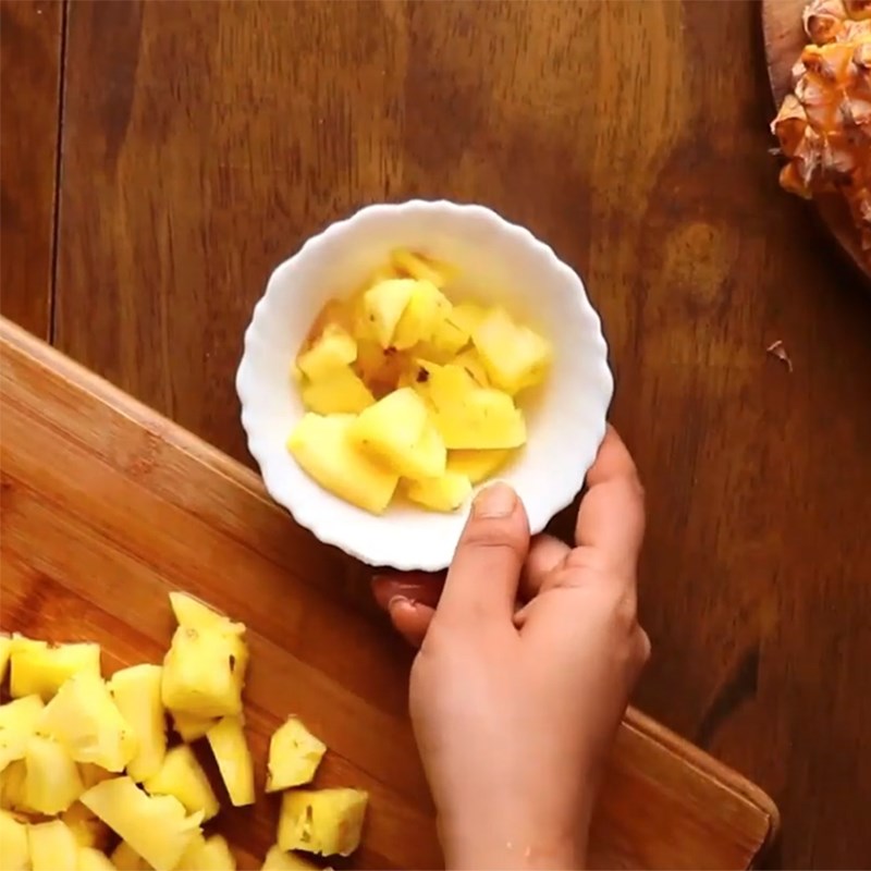 Step 2 Blend and cook the pineapple for Pineapple Milk Ice Cream