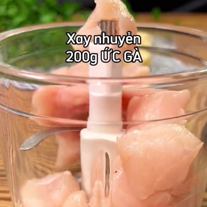 Step 1 Grind the chicken Seaweed Chicken Rolls (Recipe shared from Tiktok Let's Cook with TasteVN)