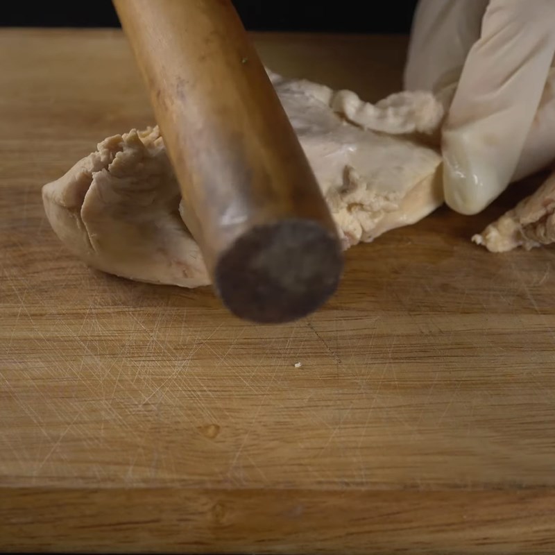 Step 3 Shred the chicken Spicy chicken floss