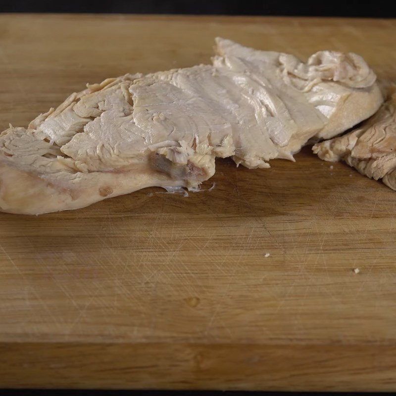 Step 3 Shred the chicken Spicy chicken floss
